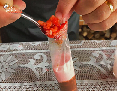 Geladinho gourmet morango com nutella