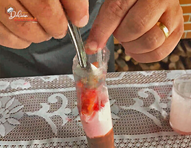 Geladinho gourmet morango com nutella