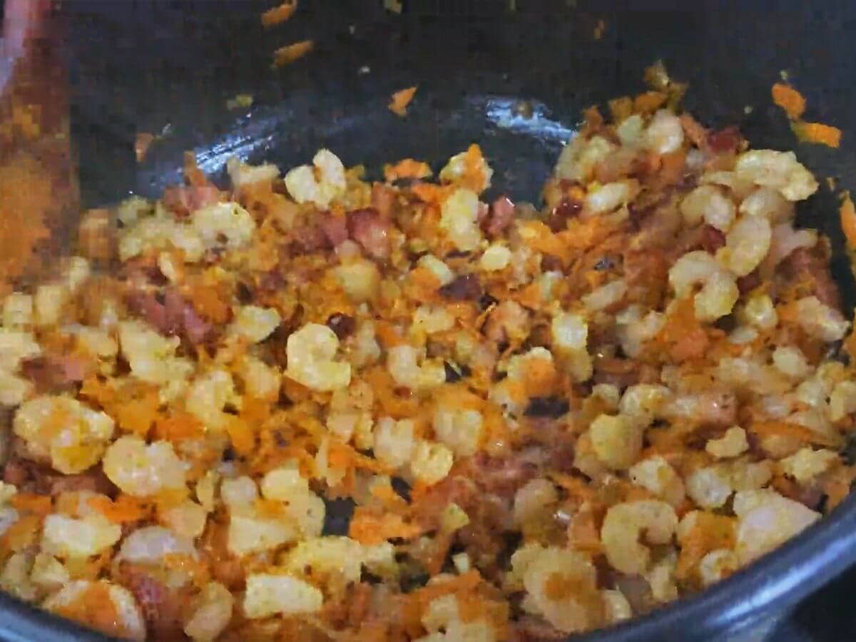 Receita de arroz com camarão simples